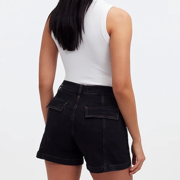 NWT Madewell The Perfect Vintage Mid-Length Cargo Jean Short Size 28 - Picture 3 of 10
